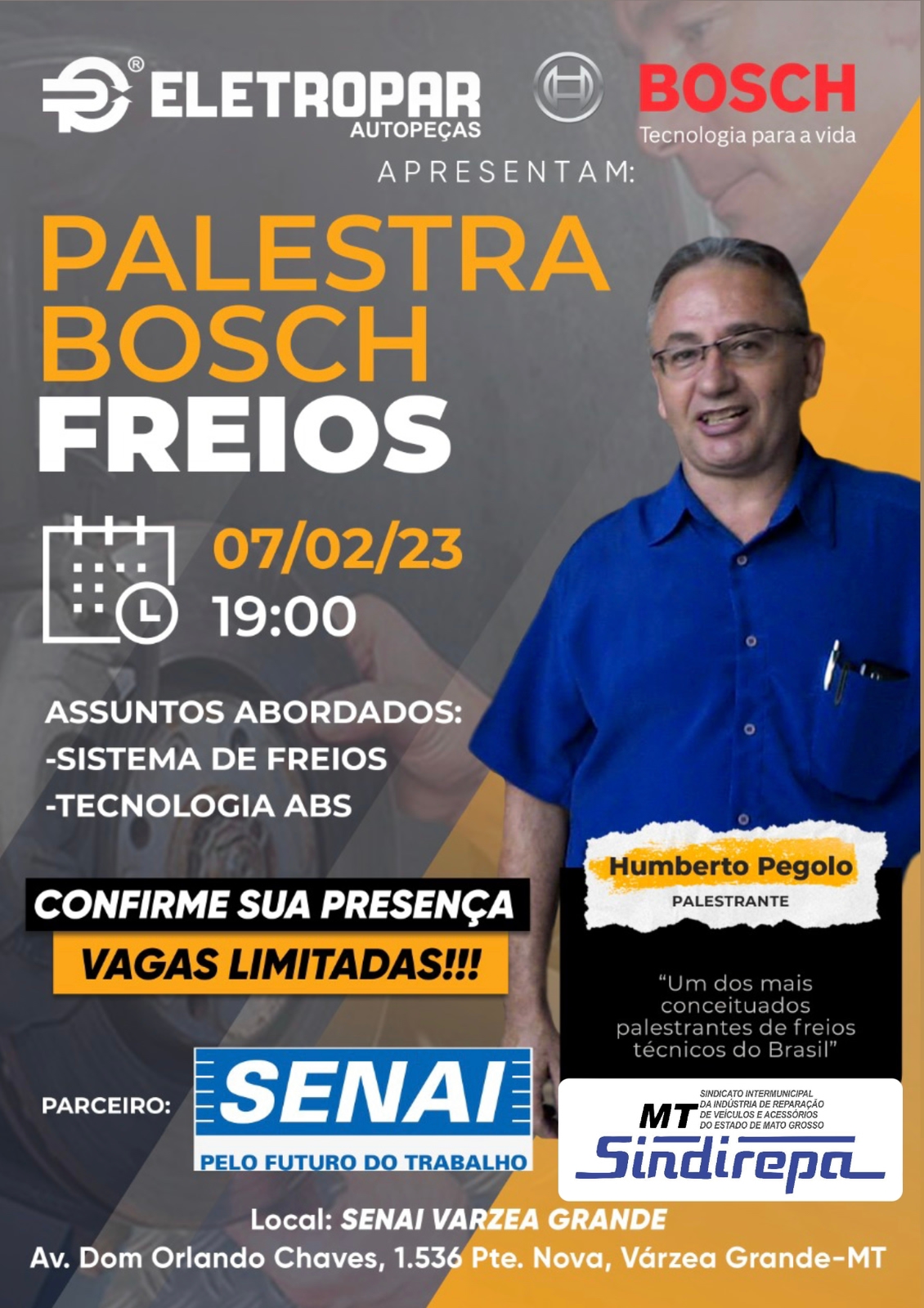 Participe Da Palestra Bosch Freios Participe Da Palestra Bosch Freios